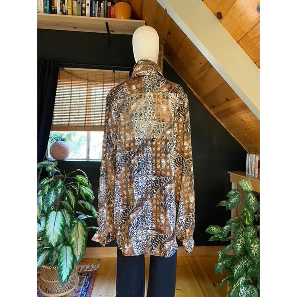 Vintage Blouse Sheer Animal Print - Picture 4 of 5